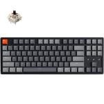 Keychron K8 87 Keys Wireless Mechanical Keyboard, 80% Layout Bluetooth TKL Tenkeyless RGB Backlight with Gateron G Pro Brown Switch Aluminum Frame USB-C Wired Gaming Keyboard for Mac Windows