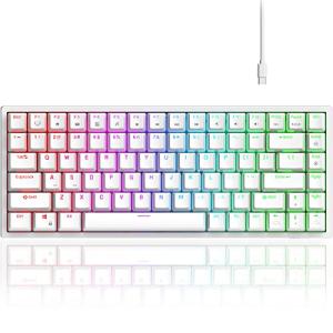 RK ROYAL KLUDGE RK84 Wired RGB 75% Hot Swappable Mechanical Keyboard, 84 Keys Tenkeyless TKL Gaming Keyboard w/Programmable Software, RK Brown Switch