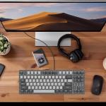 DURGOD K320 Corona White Backlit TKL Mechanical Keyboard | 87 Keys Tenkeyless | USB C Wired | Doubleshot PBT Keycaps | Programmable Keys | NKRO Rollover | Windows & Mac (Corona, Cherry Brown)