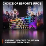 SteelSeries Apex Pro TKL HyperMagnetic Gaming Keyboard - Adjustable Actuation - Esports Tenkeyless - OLED Screen - RGB - PBT Keycaps - USB-C - 2023 Edition,Black
