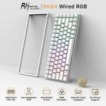 RK ROYAL KLUDGE RK84 Wired RGB 75% Hot Swappable Mechanical Keyboard, 84 Keys Tenkeyless TKL Gaming Keyboard w/Programmable Software, RK Brown Switch