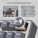RK ROYAL KLUDGE R87 Pro Wired Mechanical Keyboard with Hot Swappable Knob 75% RGB Backlit Gaming Keyboard 88 Keys TKL Gasket Mounted with QMK/VIA and Linear Creamy Switch
