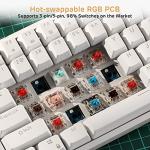 RK ROYAL KLUDGE RK84 Wired RGB 75% Hot Swappable Mechanical Keyboard, 84 Keys Tenkeyless TKL Gaming Keyboard w/Programmable Software, RK Brown Switch