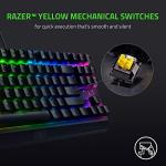 Razer BlackWidow V3 Tenkeyless TKL Mechanical Gaming Keyboard: Yellow Mechanical Switches - Linear & Silent - Chroma RGB Lighting - Compact Form Factor, Classic Black (Renewed)