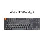 Keychron K1, Tenkeyless Layout 87 Keys Ultra-Slim Bluetooth Wireless/USB Wired Mechanical Keyboard with Low-Profile Gateron Brown Switch White LED Backlit Compatible with Mac Windows-Version 5