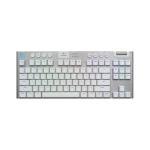 Logitech G915 X Lightspeed TKL Wireless Mechanical Gaming Keyboard, Double-Shot PBT Keycaps, Fully Programmable Keys, RGB Backlit Mac/PC Gaming Keyboards, Aluminum Finish, GL Tactile Switches, White