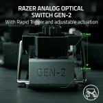 Razer Huntsman V3 Pro TKL Esports Gaming Keyboard: Analog Optical Switches - Razer Snap Tap - Rapid Trigger - Adjustable Actuation - Media Keys & Dial - Doubleshot PBT Keycaps - Wrist Rest - Black