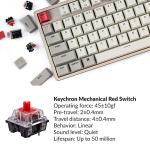 Keychron K8 87 Keys Tenkeyless Layout Wireless Bluetooth Mechanical Keyboard for Mac, Multitasking Type-C Wired Gaming Keyboard for Windows with Keychron Mechanical Red Switch Aluminum Frame