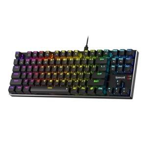 Redragon K660 (K556 TKL) RGB Wired Gaming Keyboard, 80% 87 Keys Mechanical Keyboard w/Aluminum Base, Upgraded Hot-Swap Socket and Noise Absorbing Foams, Quiet Linear Red Switch