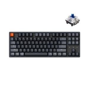 Keychron K8 Wireless Mechanical Keyboard, Tenkeyless Layout 87 Keys Bluetooth/Wired RGB Backlit with Gateron Optical Blue Switch Compatible with Mac Windows