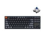 Keychron K8 Wireless Mechanical Keyboard, Tenkeyless Layout 87 Keys Bluetooth/Wired RGB Backlit with Gateron Optical Blue Switch Compatible with Mac Windows