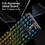 Redragon K660 (K556 TKL) RGB Wired Gaming Keyboard, 80% 87 Keys Mechanical Keyboard w/Aluminum Base, Upgraded Hot-Swap Socket and Noise Absorbing Foams, Quiet Linear Red Switch