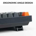 Keychron K8 Wireless Mechanical Keyboard, Tenkeyless Layout 87 Keys Bluetooth/Wired RGB Backlit with Gateron Optical Blue Switch Compatible with Mac Windows