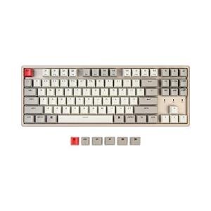 Keychron K8 87-Key Tenkeyless Layout Hot-Swappable Wireless Bluetooth Mechanical Keyboard for Mac Windows, Multitasking USB Wired Gaming Keyboard with Keychron Mechanical Blue Switch Aluminum Frame