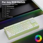 OOCTPK Chilkey ND TKL Aluminum Mechanical Keyboard, 87 Keys Tenkeyless Wireless Gaming Keyboard, Tri-Mode BT5.3/2.4GHz/USB-C PBT Keycaps Hot Swappable Custom Key Board for Windows Laptop Office PC