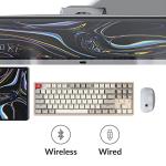 Keychron K8 87-Key Tenkeyless Layout Hot-Swappable Wireless Bluetooth Mechanical Keyboard for Mac Windows, Multitasking USB Wired Gaming Keyboard with Keychron Mechanical Blue Switch Aluminum Frame