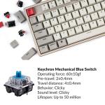 Keychron K8 87-Key Tenkeyless Layout Hot-Swappable Wireless Bluetooth Mechanical Keyboard for Mac Windows, Multitasking USB Wired Gaming Keyboard with Keychron Mechanical Blue Switch Aluminum Frame
