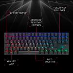 Cherry MX 8.2 TKL Wireless Gaming Keyboard. Compact TenKeyLess. Mechanical 87 Keys RGB Backlit Keys ABS Keycaps. MX Brown Switch. Aluminum Carrying Case Included.