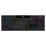 Corsair K100 AIR Wireless RGB Mechanical Gaming Keyboard - Ultra-Thin, Sub-1ms Slipstream, Low-Latency Bluetooth, Cherry MX Ultra Low Profile Keyswitches - NA Layout, QWERTY - Black