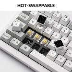 Keychron Q1 Pro Wireless Custom Mechanical Keyboard, QMK/VIA Programmable Full Aluminum 75% Layout Bluetooth/Wired with Hot-swappable Keychron K Pro Banana Switch Compatible with Mac Windows Linux