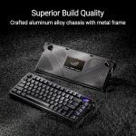 ASUS ROG Azoth Extreme Wireless Mechanical Gaming Keyboard – 75% TKL, ROG NX Snow Linear Switches, PBT Keycaps, Aluminum Chassis, Carbon Fiber, Gasket Mount, Color OLED Screen, PC/Mac Support - Black