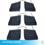 KINESIS Freestyle Edge RGB Plus Split Mechanical Keyboard | Hotswap Linear Switches | RGB | Ergonomic | Detachable Palm Support | Fully Programmable | Mac Keycaps Included | Lift Kit Included