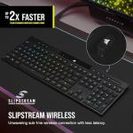 Corsair K100 AIR Wireless RGB Mechanical Gaming Keyboard - Ultra-Thin, Sub-1ms Slipstream, Low-Latency Bluetooth, Cherry MX Ultra Low Profile Keyswitches - NA Layout, QWERTY - Black
