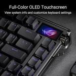 ASUS ROG Azoth Extreme Wireless Mechanical Gaming Keyboard – 75% TKL, ROG NX Snow Linear Switches, PBT Keycaps, Aluminum Chassis, Carbon Fiber, Gasket Mount, Color OLED Screen, PC/Mac Support - Black