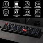 Keychron Q6 Max QMK/LAUNCHER Wireless Bluetooth/2.4 GHz/USB-C Wired Custom Mechanical Keyboard, Full Size Programmable Knob RGB Backlit Hot-Swappable Gateron Brown Switch for Mac Windows Linux - Black
