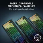 Razer BlackWidow V4 Low Profile HyperSpeed Wireless Gaming Keyboard: Green Mechanical Switches - 2.4GHz Wireless & Bluetooth - Multi-Function Roller - 11 Control Buttons - Long Battery Life