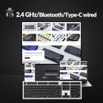 Keychron Q6 Max QMK/VIA Wireless Custom Mechanical Keyboard Barebone Knob Version, Full-Metal Hot-Swappable RGB Backlight 2.4 GHz/Bluetooth/Type-C Wired Gaming Keyboard for Mac/Windows/Linux - White