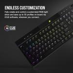 Corsair K100 AIR Wireless RGB Mechanical Gaming Keyboard - Ultra-Thin, Sub-1ms Slipstream, Low-Latency Bluetooth, Cherry MX Ultra Low Profile Keyswitches - NA Layout, QWERTY - Black