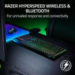 Razer BlackWidow V4 Low Profile HyperSpeed Wireless Gaming Keyboard: Green Mechanical Switches - 2.4GHz Wireless & Bluetooth - Multi-Function Roller - 11 Control Buttons - Long Battery Life