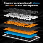 be quiet! Dark Mount Mechanical Keyboard | Tactile | Hot-Swappable Lubricated Silent Switches | Detachable Numpad and Media Dock | Programmable ARGB Keys | Quality PBT Double Shot Keycaps | BT002US