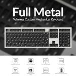 Keychron Q6 Max QMK/VIA Wireless Custom Mechanical Keyboard Barebone Knob Version, Full-Metal Hot-Swappable RGB Backlight 2.4 GHz/Bluetooth/Type-C Wired Gaming Keyboard for Mac/Windows/Linux - White