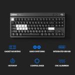 Pulsar XBOARD QS Mechanical Gaming Keyboard – QMK/VIA, Hot Swappable Linear Switch, TKL Layout Gasket Mount, Aluminum Frame, RGB LED Backlit, Knob, Dual PC Quick Switch for Mac/Windows (Black)