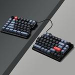 Keychron Q11 QMK/VIA TKL Split Keyboard Ergonomic, 91 Keys 75% Layout Wired Mechanical Gaming Keyboard Mac & Windows with Full Alu Frame, PBT Keycaps & Knobs, RGB Backlight Hot-Swappable Red Switch