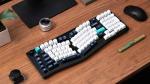 Keychron Q13 Max Alice Layout QMK Wireless Custom Ergonomic Mechanical Keyboard with 3-Mode BT5.2/2.4GHz/USB-C, Hot Swappable PBT Keycaps, RGB Backlight, Red Switch & Knob for MacOS & Windows, Q13M-M1
