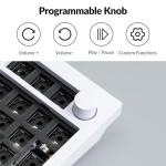 Keychron Q5 Pro Custom Wireless QMK/VIA Mechanical Keyboard Barebone, 96% Layout with Programmable Knob Double-Gasket Design, Hot-Swappable RGB Backlit Compatible with Mac Windows Linux - White