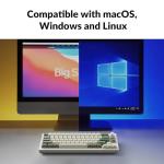 Keychron Q2 Max Wireless Custom Mechanical Gaming Keyboard, QMK/VIA Programmable Knob 2.4 GHz/Bluetooth 5.1/Wired, 65% Compact RGB Hot-Swap with Gateron Banana Switch for Mac Windows Linux - White