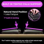 Cloud Nine ErgoTKL Ergonomic Tenkeyless Mechanical Keyboard for PC – Kailh Brown – TKL RGB Backlit Ergo Split Key Board