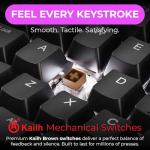 Cloud Nine ErgoTKL Ergonomic Tenkeyless Mechanical Keyboard for PC – Kailh Brown – TKL RGB Backlit Ergo Split Key Board