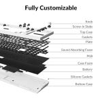 Keychron Q5 Pro Custom Wireless QMK/VIA Mechanical Keyboard Barebone, 96% Layout with Programmable Knob Double-Gasket Design, Hot-Swappable RGB Backlit Compatible with Mac Windows Linux - White