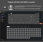 Keychron Q13 Max Alice Layout QMK Wireless Custom Ergonomic Mechanical Keyboard with 3-Mode BT5.2/2.4GHz/USB-C, Hot Swappable PBT Keycaps, RGB Backlight, Red Switch & Knob for MacOS & Windows, Q13M-M1