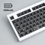 Keychron Q5 Pro Custom Wireless QMK/VIA Mechanical Keyboard Barebone, 96% Layout with Programmable Knob Double-Gasket Design, Hot-Swappable RGB Backlit Compatible with Mac Windows Linux - White