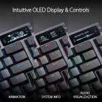 ASUS ROG Azoth Wireless Mechanical Gaming Keyboard – 75% TKL, Tri-Mode Connectivity, Hot Swappable Pre-lubed ROG NX Brown Switches, PBT Keycaps, RGB, OLED Display, PC/Mac Support - Black