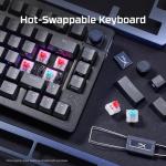 HyperX Alloy Rise – Hot-Swappable Mechanical Gaming Keyboard, PC, Ambient Light Sensor, Gasket Mounted, Linear Switches