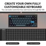 Keychron Q1 Pro Wireless Custom Mechanical Keyboard, QMK/VIA Programmable Full Aluminum 75% Layout Bluetooth/Wired RGB with Hot-swappable Keychron K Pro Brown Switch Compatible with Mac Windows Linux