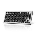 Keychron Q1 Max QMK/VIA Wireless Custom Mechanical Keyboard Barebone Knob Version, Full-Metal Hot-Swappable RGB Backlight 2.4 GHz/Bluetooth/Type-C Wired Gaming Keyboard for Mac/Windows/Linux - White
