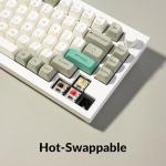 Keychron Q1 Max RGB QMK/VIA Custom Mechanical Keyboard, Full Metal Programmable Knob 2.4 GHz/Bluetooth/Wired Keyboard with Hot-Swappable Gateron Jupiter Red Switch for Mac Windows Linux - White